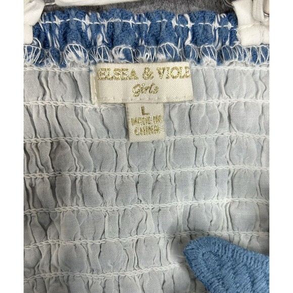 Chelsea & Violet Floral Boho Knit Crochet Dress Girls Large Cottagecore - Picture 7 of 8